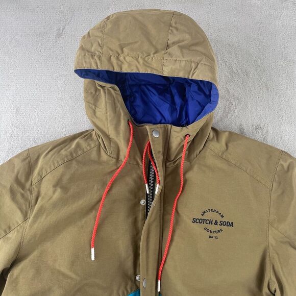 SCOTCH & SODA K22 Snowboarding Parka Jacket Men Large Full Zip Hooded Primaloft - Picture 4 of 15